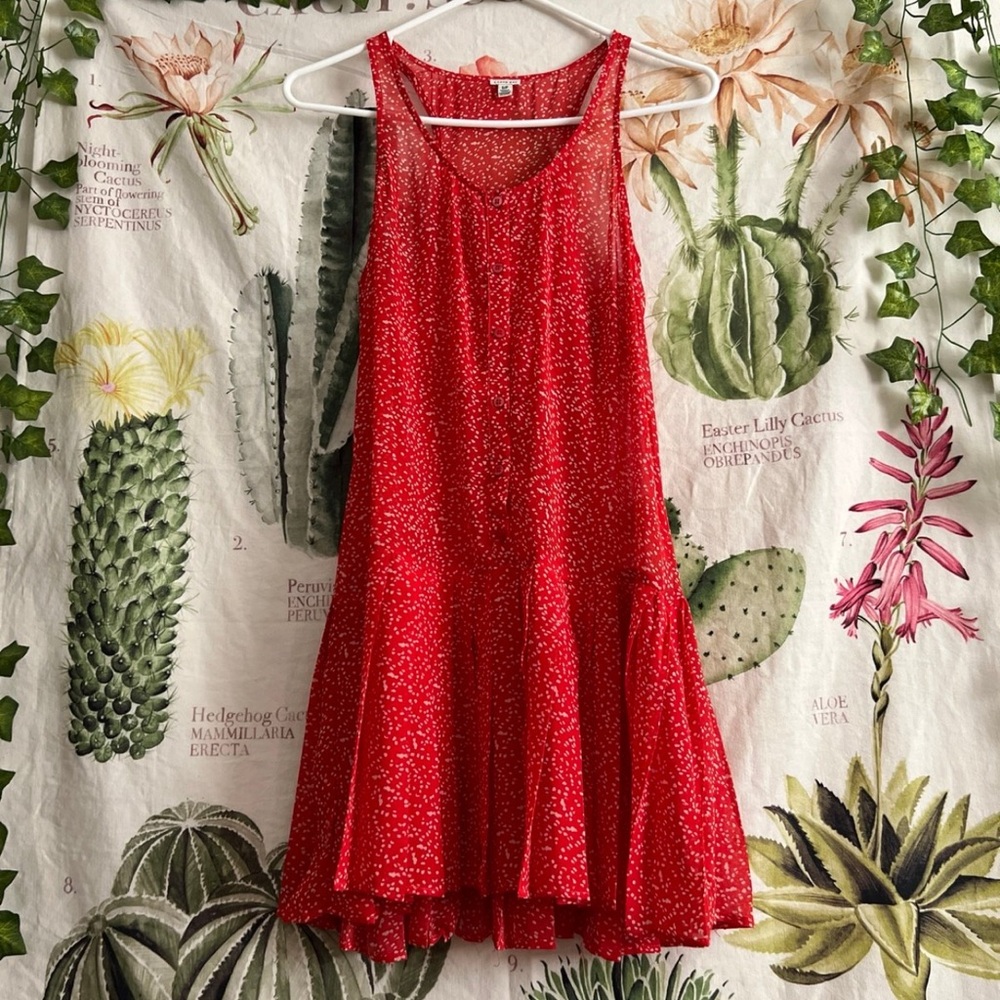 NWOT Forever 21 Red Drop waist Mini Dress small